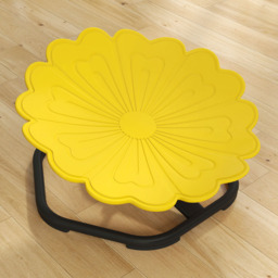 Tommy Toys Yellow Kids Flower Shaped Swivel Sensory Spinning Chair - Size: 29 x 50 x 54cm - Wilko - thumbnail 4