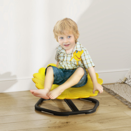 Tommy Toys Yellow Kids Flower Shaped Swivel Sensory Spinning Chair - Size: 29 x 50 x 54cm - Wilko - thumbnail 6
