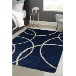 Homemaker Navy and Ivory Bubbles Snug Shaggy Rug 160 x 230cm - Multi - Wilko - thumbnail 5