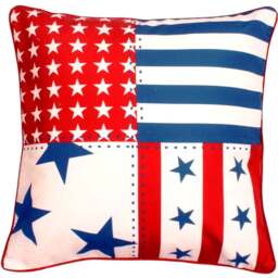 Velosso Star and Stripe Printed Filled Cushion 43 x 43cm 2 Pack - n/a - Wilko - thumbnail 1