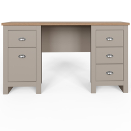GFW Lancaster 4 Drawer Study Desk Grey - Size: 45 x 135 x 75cm - Wilko - thumbnail 5