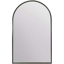 The Arcus Black Arched Metal Leaner Wall Mirror 190 x 120cm - MirrorOutlet - Wilko - thumbnail 1