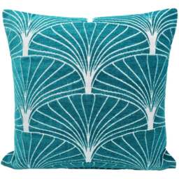 Velosso Palermo Chenille Teal Filled Cushion 43 x 43cm 2 Pack - Blue - Wilko - thumbnail 1