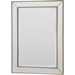 Yearn Brass Gold Angled Bevelled Wall Mirror 95 x 69.5cm - Wilko
