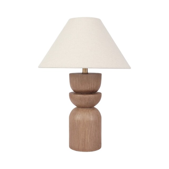 Adeal Wood Effect Table Lamp Natural - Wilko - image 1