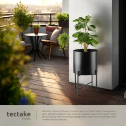 tectake Mine Black Powder-Coated Steel Plant Stand 2 Pack - Size: 56 x 31 x 31cm - Wilko - thumbnail 7