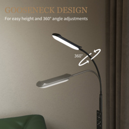 HOMCOM Black LED Adjustable Floor Lamp with Magnetic Remote - Size: 38.3 x 7.4 x 25cm - Wilko - thumbnail 5