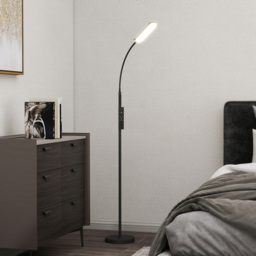 HOMCOM Black LED Adjustable Floor Lamp with Magnetic Remote - Size: 38.3 x 7.4 x 25cm - Wilko - thumbnail 3