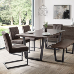 Julian Bowen Brooklyn 6 Seater Dining Table Dark Oak - Brown - Wilko - thumbnail 5