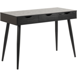 Florence Neptun 3 Drawer Black Office Desk - Furniture To Go - Wilko - thumbnail 3