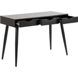 Florence Neptun 3 Drawer Black Office Desk - Furniture To Go - Wilko - thumbnail 6
