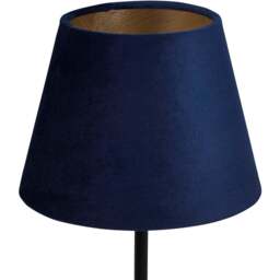 Lighting Collection Posner Navy Velvet Tapered Lamp Shade 20cm - Size: 16 x 21 x 21cm - Wilko