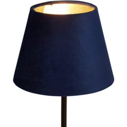 Lighting Collection Posner Navy Velvet Tapered Lamp Shade 20cm - Size: 16 x 21 x 21cm - Wilko - thumbnail 4