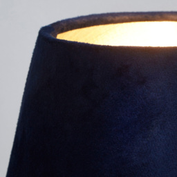 Lighting Collection Posner Navy Velvet Tapered Lamp Shade 20cm - Size: 16 x 21 x 21cm - Wilko - thumbnail 5