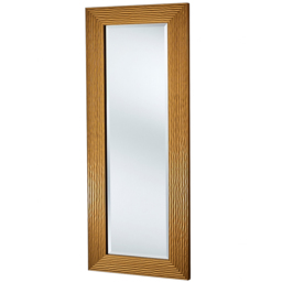 Yearn Gold Wave Framed Bevelled Tall Wall Mirror 138 x 62cm - Wilko