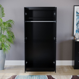 Vida Designs Riano 2 Door Black Wardrobe - Wilko - thumbnail 7