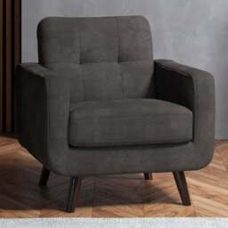 Kendal Graphite Oslo Armchair - Size: 82 x 80 x 79cm - Grey - Wilko - thumbnail 1