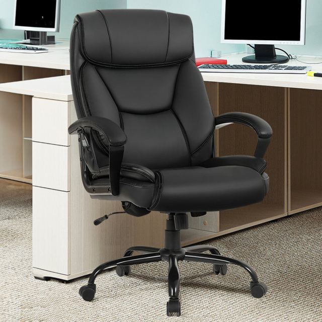 Costway Black 6 Point Office Massage Chair - Size: 88 x 66 x 36cm - Wilko - image 1