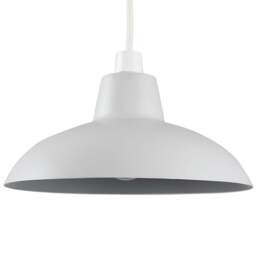 ValueLights Civic Metro Style Cool Grey Metal Retro Pendant Light Shade - Size: 12 x 28 x 28cm - Wilko - thumbnail 1