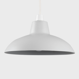 ValueLights Civic Metro Style Cool Grey Metal Retro Pendant Light Shade - Size: 12 x 28 x 28cm - Wilko - thumbnail 4