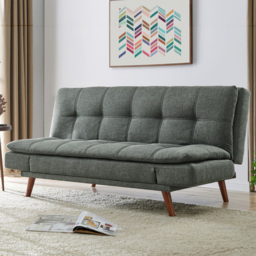 Home Detail Duncan 2 Seater Grey Fabric Sofa Bed - Wilko