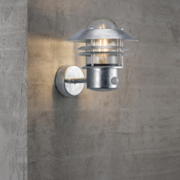Nordlux Blokhus Galvanised Up Sensor Wall Light - Size: 23 x 22 x 26.5cm - Silver - Wilko - thumbnail 3