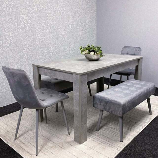 Kosy Koala 4 Seater Stone Dining Set Grey - Wilko - image 1