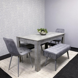 Kosy Koala 4 Seater Stone Dining Set Grey - Wilko - thumbnail 6