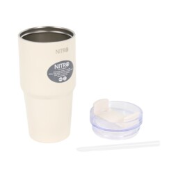Nitro Stainless Steel Vacuum Tumbler with Straw - Wilko - thumbnail 5