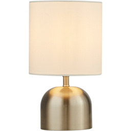 Lighting Collection Satin Silver Touch Lamp with White Shade - Size: 27.5 x 16 x 16cm - Wilko - thumbnail 4