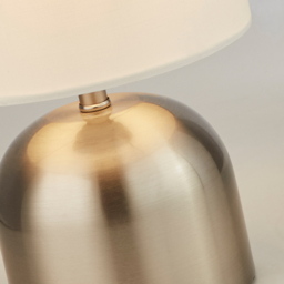 Lighting Collection Satin Silver Touch Lamp with White Shade - Size: 27.5 x 16 x 16cm - Wilko - thumbnail 5