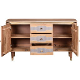 Brooklyn Wilton 2 Door 3 Drawer Acacia Wood Sideboard - Brown - Wilko - thumbnail 5