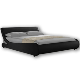Home Detail Galactic King Size Black Faux Leather Bed Frame - Wilko - thumbnail 3