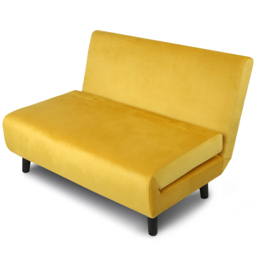 Aurora 2 Seater Yellow Velvet Sofa Bed - Home Garden Direct - Wilko - thumbnail 5