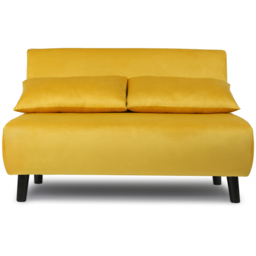 Aurora 2 Seater Yellow Velvet Sofa Bed - Home Garden Direct - Wilko - thumbnail 4