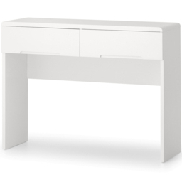 Julian Bowen Manhattan 2 Drawer White Dressing Table - Size: 35 x 100 x 77cm - Wilko - thumbnail 3