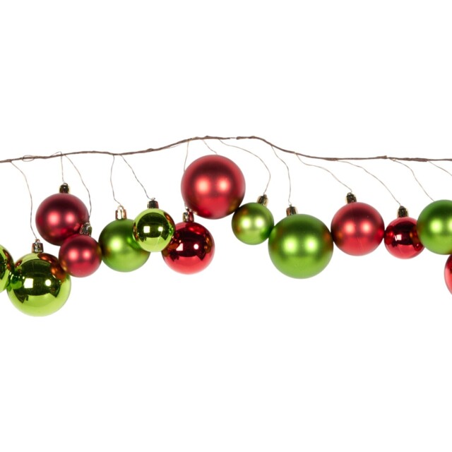 Sleigh Bells Ring Multicoloured Bauble Garland - Wilko - image 1