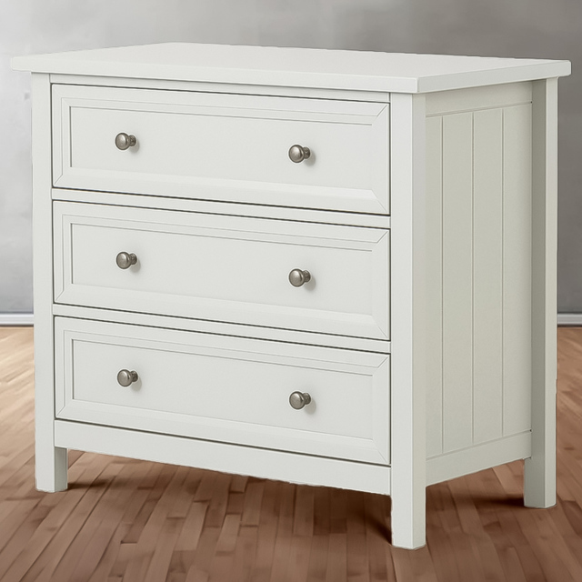 Julian Bowen Maine 3 Drawer Wide Dove Grey Chest of Drawers - Wilko - image 1