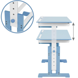 tectake Blue Kids Study Desk and Filing Cabinet Set - Size: 94 x 55 x 109cm - Wilko - thumbnail 5