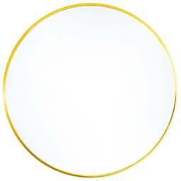 Living and Home Gold Frame Nordic Wall Mounted Bathroom Mirror 50cm - Size: 50 x 50cm - Wilko