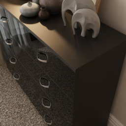 FWStyle Chilton 8 Drawer Black Gloss Chest of Drawers - Wilko - thumbnail 7
