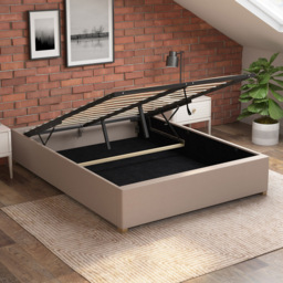 Aspire Furniture Single Off White Eire Linen Platform Ottoman Bed - Aspire Beds - Wilko - thumbnail 3