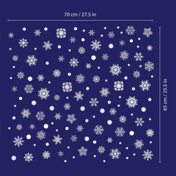 Walplus Delicate Lace Snowflakes Double-Sided Christmas Window Stickers 135 Piece - Size: 0.2 x 65 x 70cm - Multi - Wilko - thumbnail 7