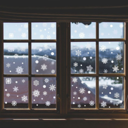 Walplus Delicate Lace Snowflakes Double-Sided Christmas Window Stickers 135 Piece - Size: 0.2 x 65 x 70cm - Multi - Wilko - thumbnail 3