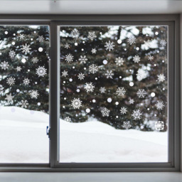Walplus Delicate Lace Snowflakes Double-Sided Christmas Window Stickers 135 Piece - Size: 0.2 x 65 x 70cm - Multi - Wilko - thumbnail 4