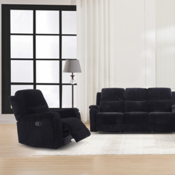 Ledbury Recliner Chair Black - Size: Single - Wilko - thumbnail 5