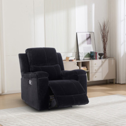 Ledbury Recliner Chair Black - Size: Single - Wilko - thumbnail 3