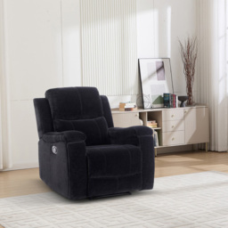 Ledbury Recliner Chair Black - Size: Single - Wilko - thumbnail 4