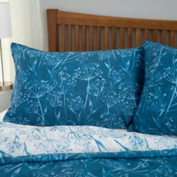 Deyongs Cow Parsley Double Blue Reversible Duvet Set - Wilko - thumbnail 3