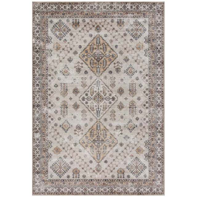HOMCOM Beige Flannel Non Slip Rug 120 x 170cm - Yellow - Wilko - image 1